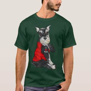 Camiseta Eu Amo Mamãe Tatuagem Miniatura Schnauzer Cachorro