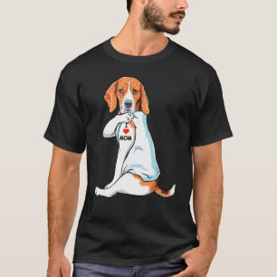 Camiseta Eu Amo Mamãe Tatuagem Tratando Walker Coonhound Ma