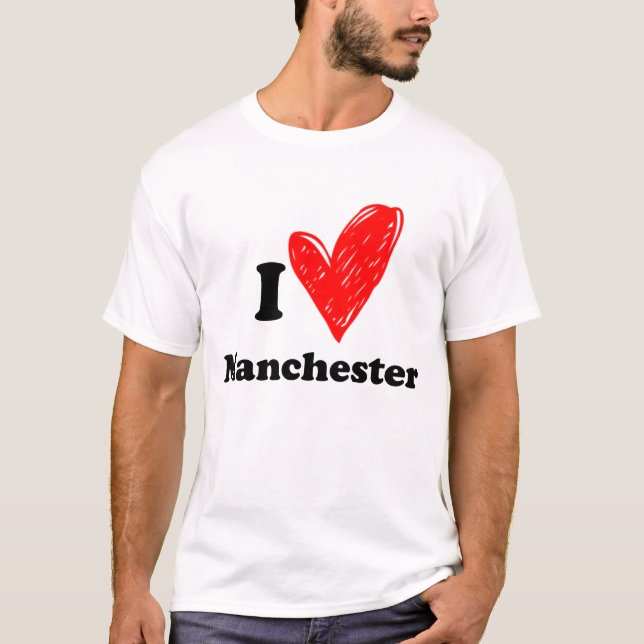 Camiseta Eu amo Manchester (Frente)