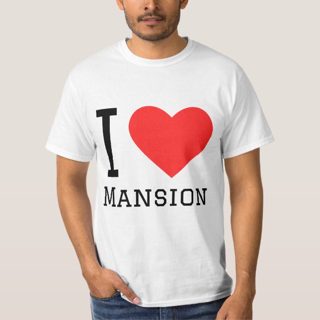 Camiseta Eu amo mansão (Frente)