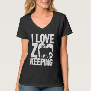 Camiseta Eu Amo Manter Animais no Zoológico Cuidador de An