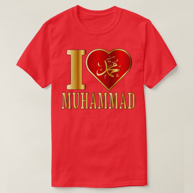 Camiseta Eu amo Maomé (Frente do Design)
