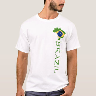 Camiseta Eu Amo Mapa de Futebol Brasil Soccer