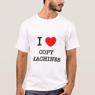 Camiseta Eu amo máquinas da cópia