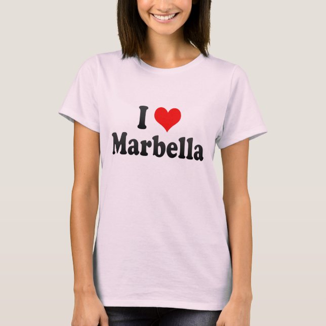 Camiseta Eu amo Marbella, espanha (Frente)
