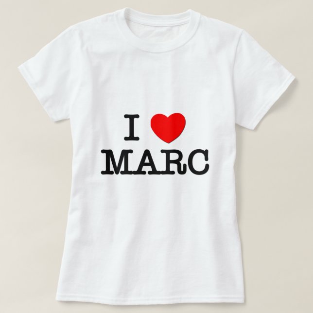Camiseta Eu amo Marc (Frente do Design)