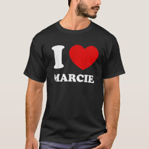 Camiseta Eu Amo Marcie Eu Corto Marcie Engraçado Marcie