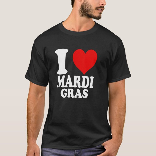 Camiseta Eu Amo Mardi Gras (Frente)