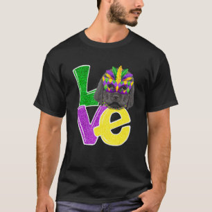 Camiseta Eu Amo Mardi Gras Costume Newfound Cachorro Cachor