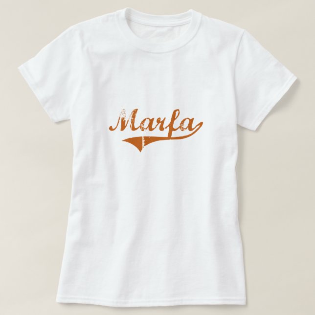 Camiseta Eu amo Marfa Texas (Frente do Design)