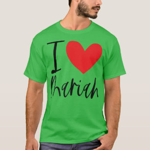 Camiseta Eu Amo Mariah Name Personalan Menina Mulher Person