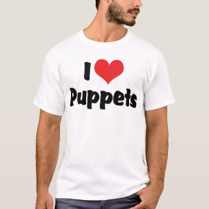 Camiseta Eu Amo Marionetes do Coração - Amante de Marionete