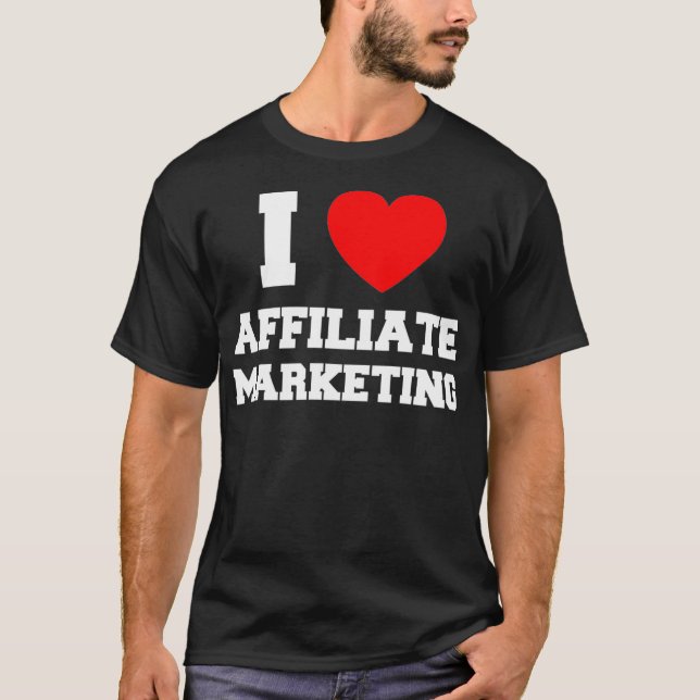 Camiseta Eu amo Marketing afiliado (Frente)