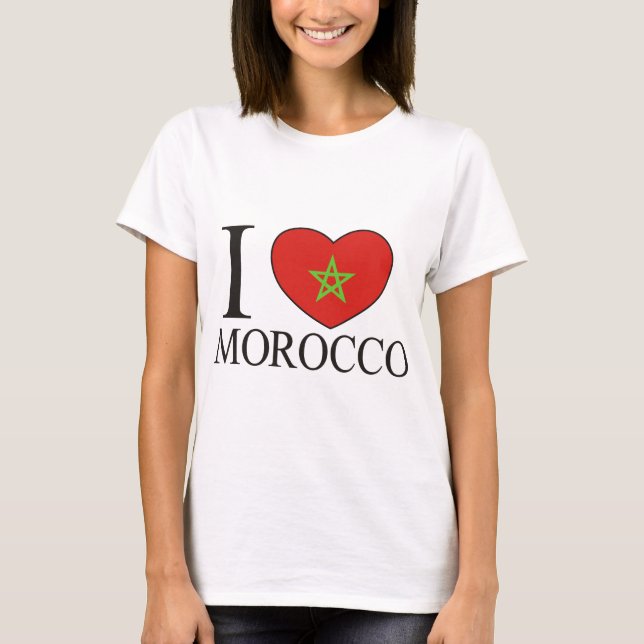 Camiseta Eu amo Marrocos (Frente)
