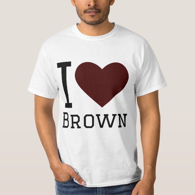 Camiseta Eu amo marrom (Frente)