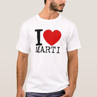 Camiseta Eu amo Marti (o preto)