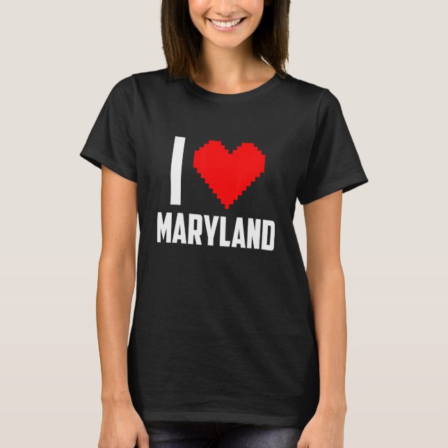 Camiseta Eu amo Maryland (Frente)