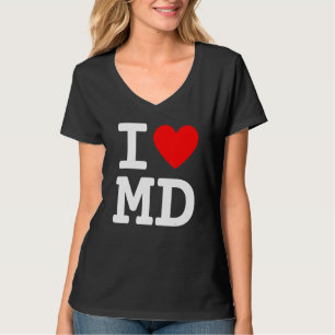 Camiseta Eu amo Maryland MD Flag Heart Baltimore Hon
