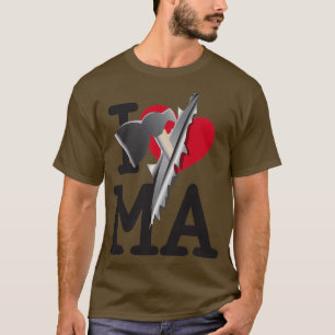 Camiseta EU AMO Massachusetts