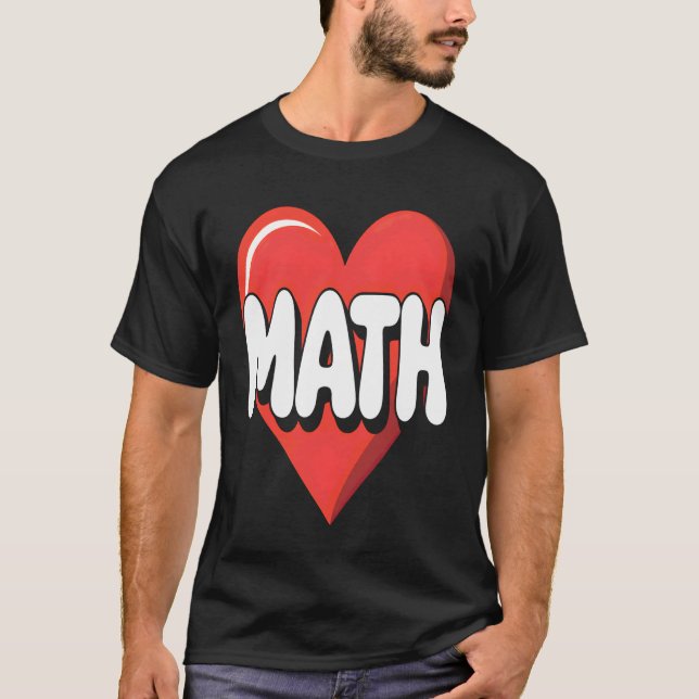 Camiseta Eu Amo Matemática (Frente)