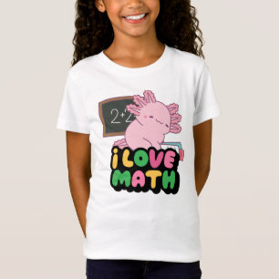 Camiseta Eu Amo Matemática – Design de Sala de Aula de Axol