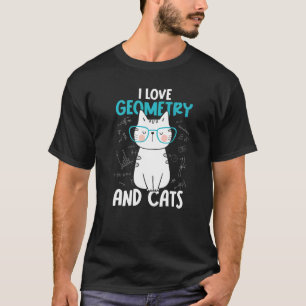 Camiseta Eu Amo Matemática e Gatos Geometria 1