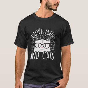 Camiseta Eu Amo Matemática E Gatos Kitty Legal Felino Amant