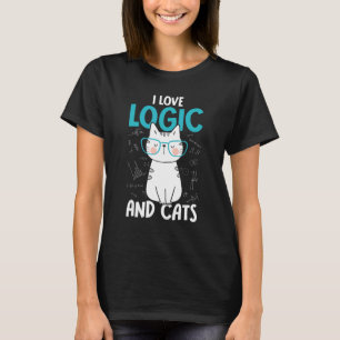 Camiseta Eu Amo Matemática e Gatos Lógica 2