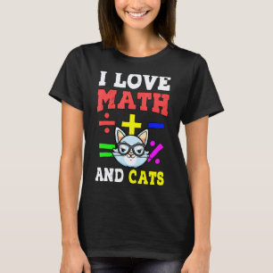 Camiseta Eu Amo Matemática E Gatos Matemática Álgebra Profe