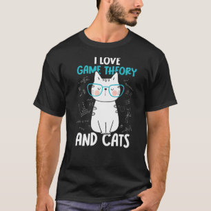 Camiseta Eu Amo Matemática e Gatos Teoria dos Jogos 1