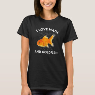 Camiseta Eu Amo Matemática e Peixe Dourado Álgebra Professo