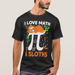 Camiseta Eu Amo Matemática E Preguiças Professor De Matemát