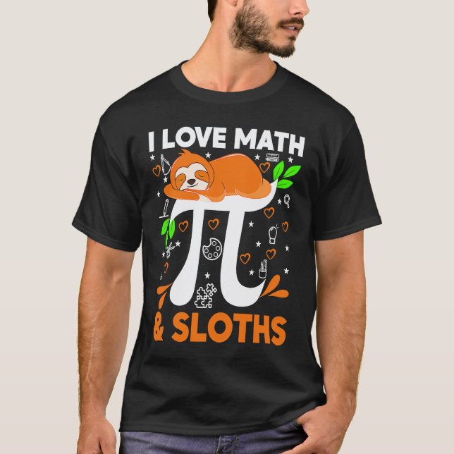 Camiseta Eu Amo Matemática E Preguiças Professor De Matemát (Frente)