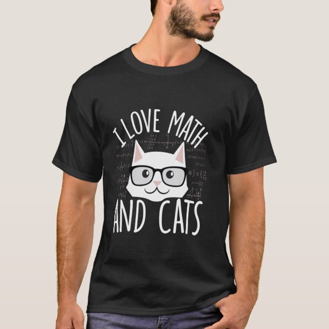 Camiseta Eu Amo Matemática e Presentes Bonitos e Nerdy de G (Frente)