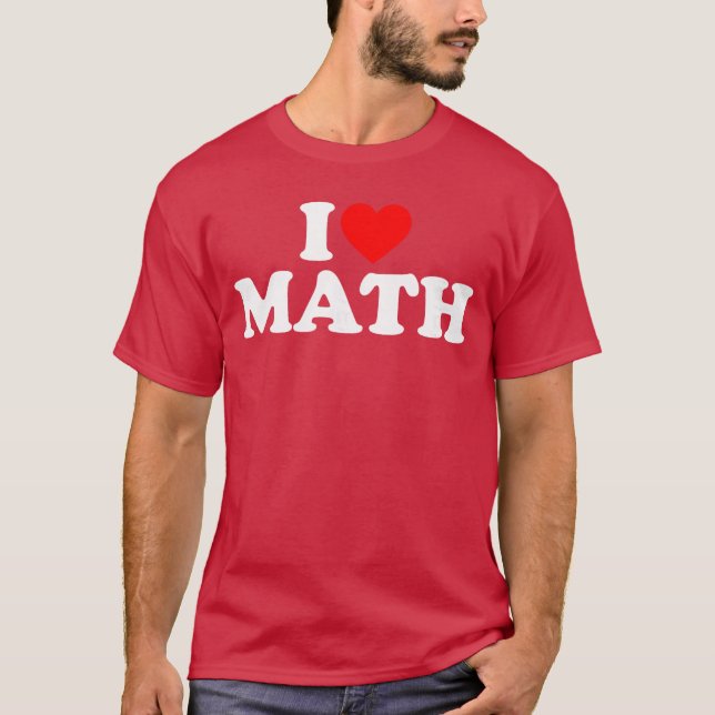 Camiseta Eu Amo Matemática menino (Frente)