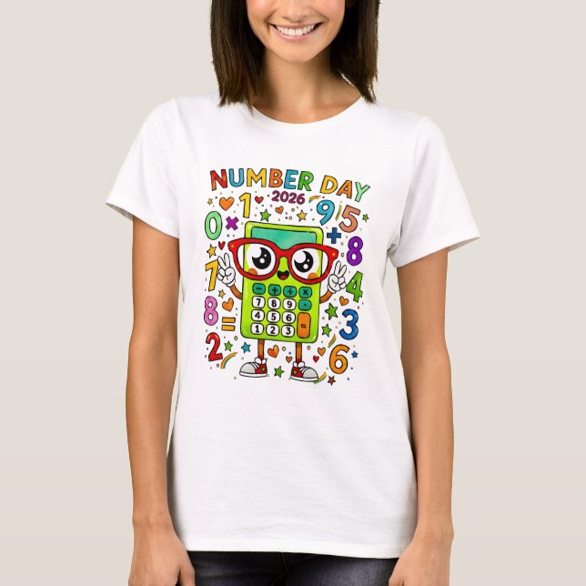 Camiseta Eu Amo Matemática para Professores e Engr (Frente)
