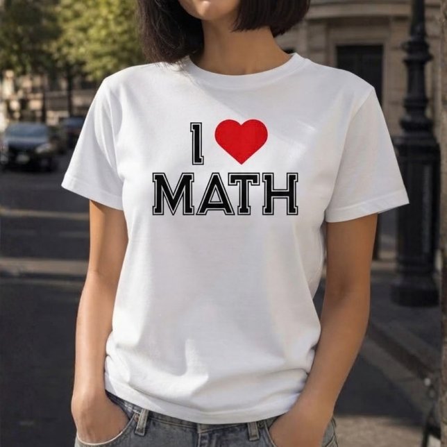 Camiseta Eu Amo Matemática Vintage Retro Matemática (Criador carregado)