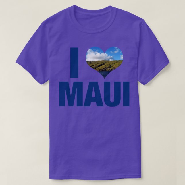 Camiseta Eu Amo Maui (Frente do Design)