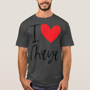 Camiseta Eu Amo Maya Nome Menina Personalizada Mulher BFF F