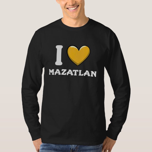 Camiseta Eu Amo Mazatlan México 5 (Frente)