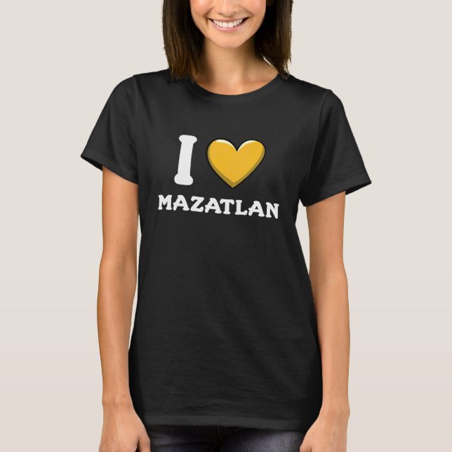 Camiseta Eu Amo Mazatlan México 5 (Frente)