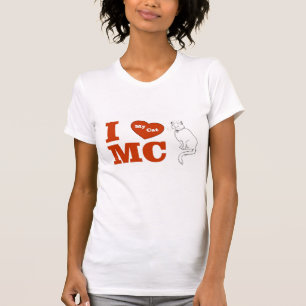 Camiseta Eu amo MC meu t-shirt do gato