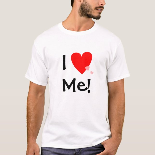 Camiseta Eu amo-me (coração) engraçado (Frente)