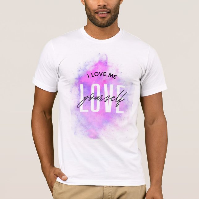 Camiseta "Eu Amo-Me - Vibes Positivos - Camiseta-T" (Frente)