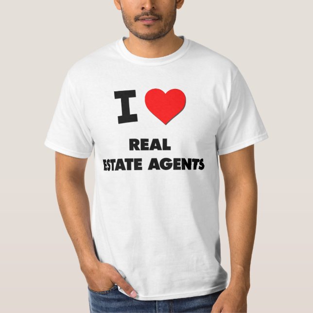 Camiseta Eu amo mediadores imobiliários (Frente)