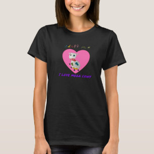Camiseta Eu Amo Mega Vacas Mensagem Positiva Crianças