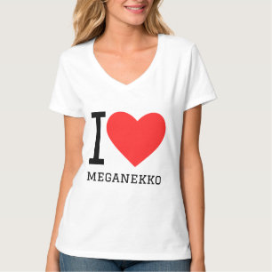 Camiseta Eu amo meganekko
