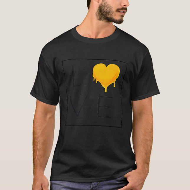 Camiseta Eu Amo Mel  Ótimo Para Apicultores E Mel (Frente)