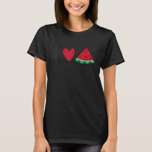 Camiseta Eu Amo Melancia Fruta de Verão Melancia