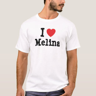 Camiseta Eu amo Melina Heart-Shirt